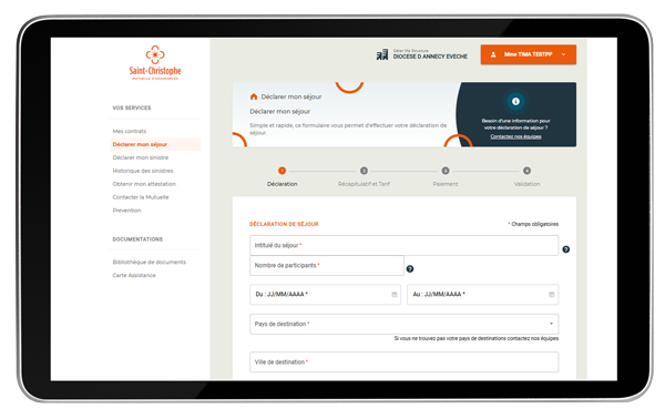 visuel montrant la fonction de la déclaration de séjour
