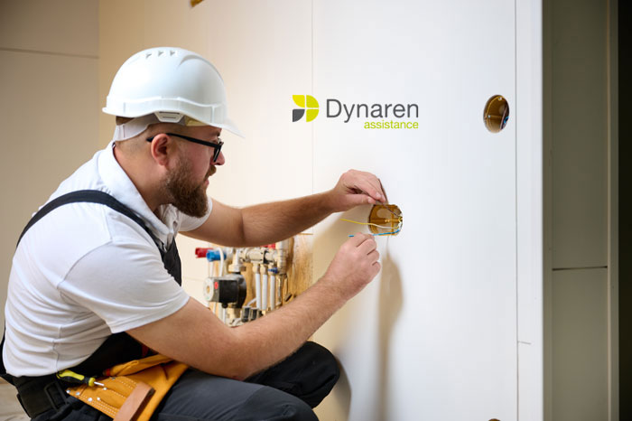 image décrivant la réparation d'un mur : partenaire sinistre habitation dynaren 