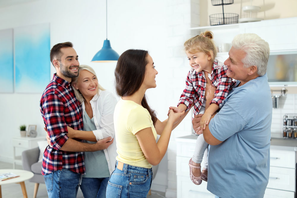 Photo d'une famille avec plusieurs générations